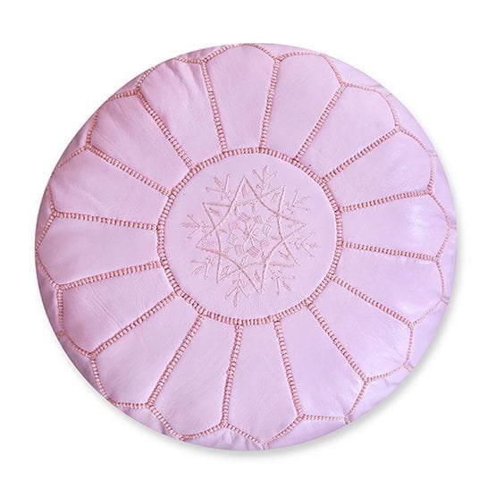 Poufs & Pillows - Leren poef - roze