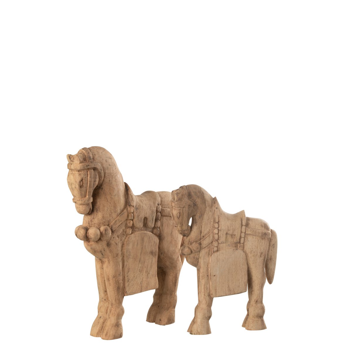 J-Line - Figuur Cheval - Bois - Naturel - Large