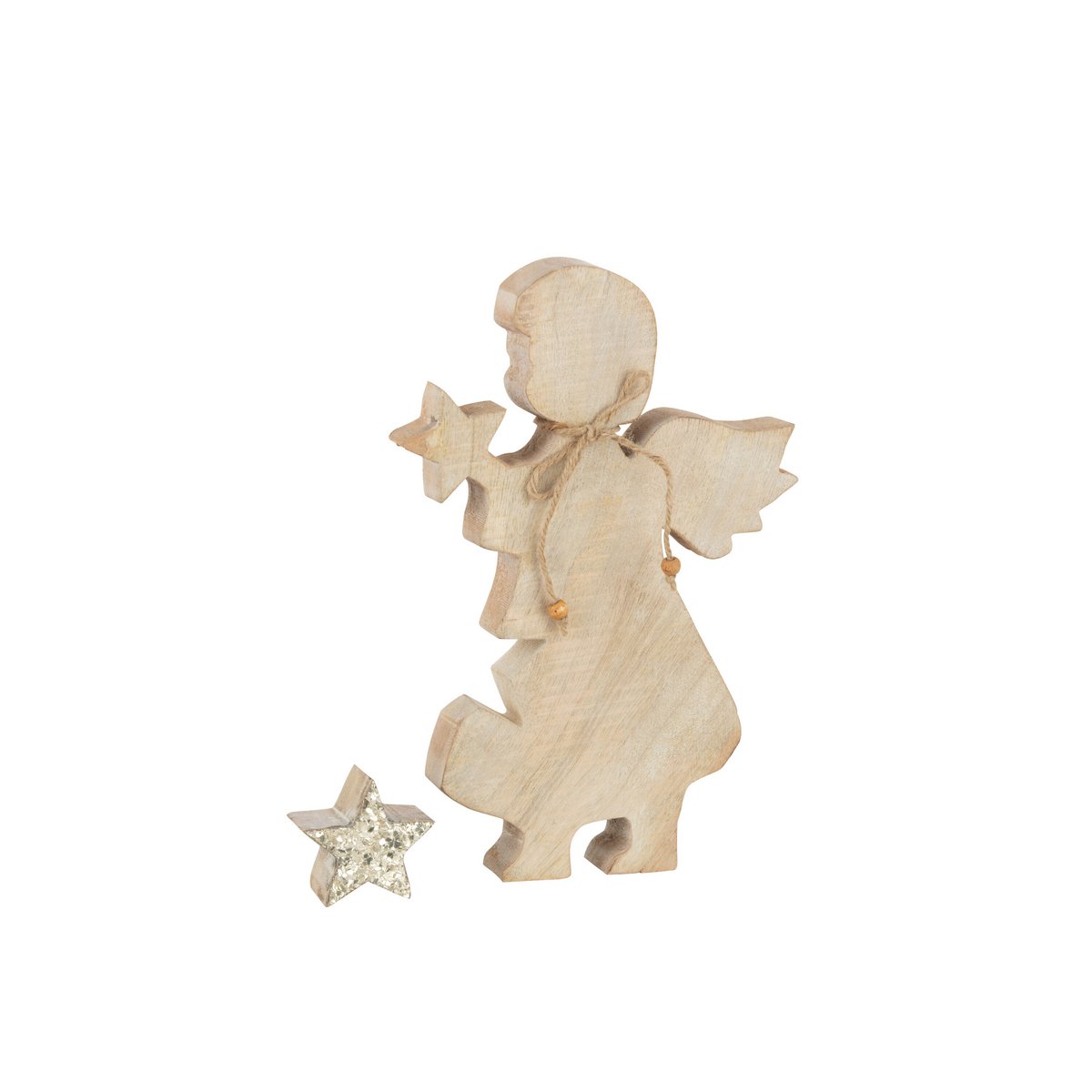 J-Line - Decoratief kerstfiguur 'Nordglow' (Maat L, Glitter)