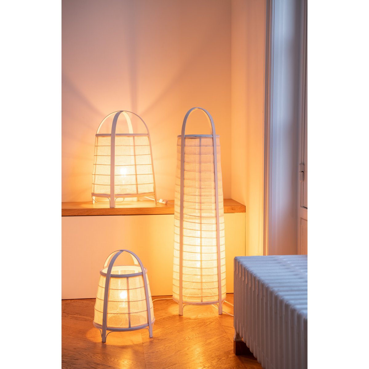 J-Line - Lamp Rya Katoen/Bamboe Wit Large