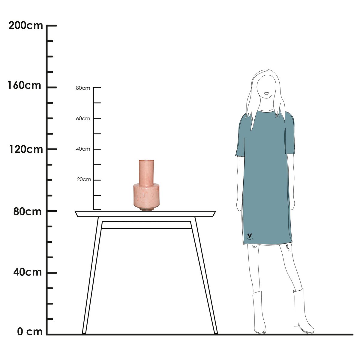 Vase the World - Vaas - Volta pink