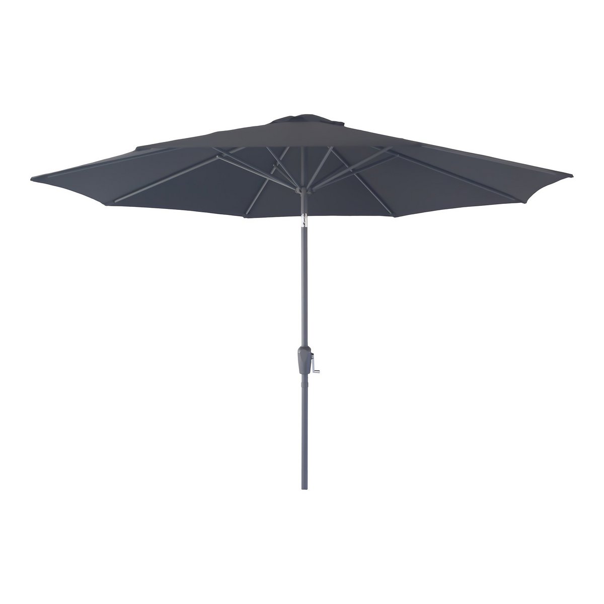 House Nordic - Houston Parasol - Parasol met slinger en kanteling, metalen paal, zwart, ø300 cm