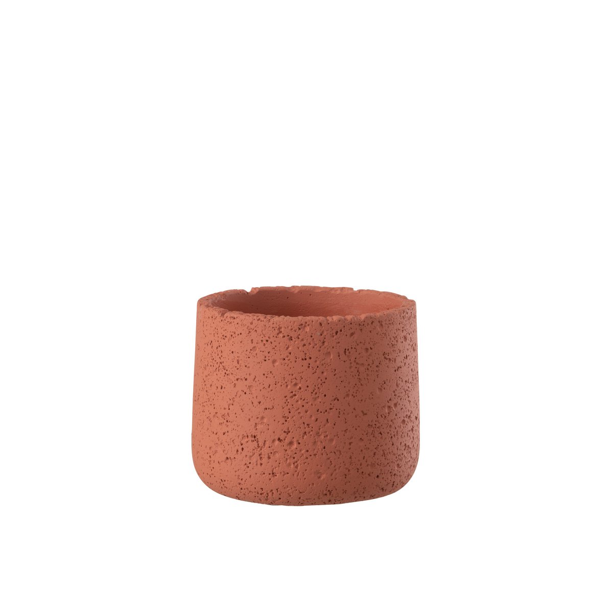 J-Line - Bloempot Potine Cement Terracotta Klein