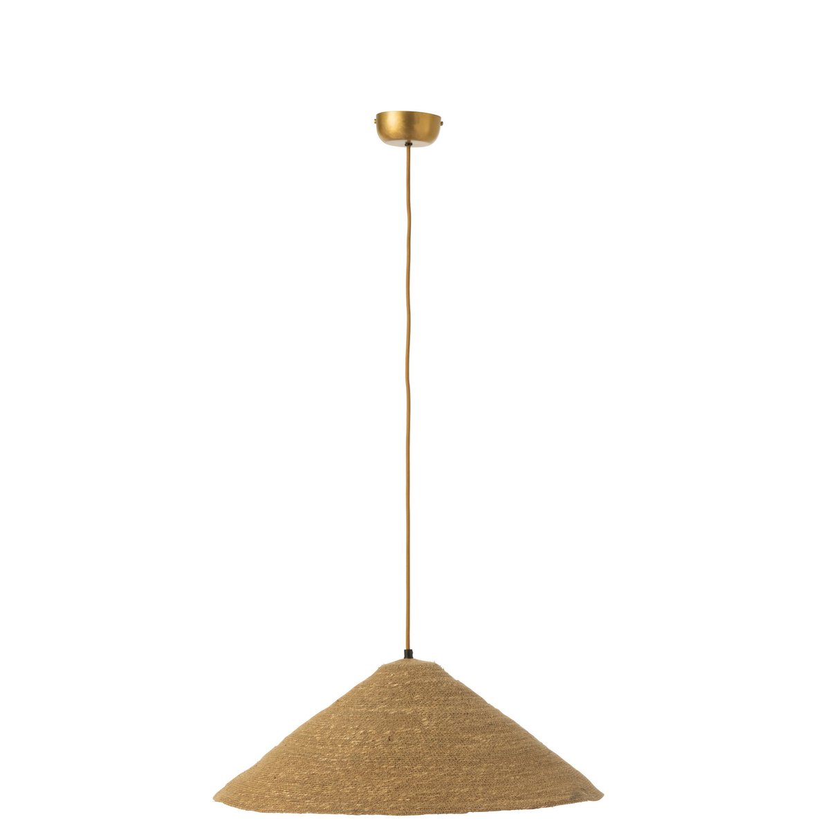 J-Line - Hanglamp 'Moonj' (Maat S, Naturel, Jute)