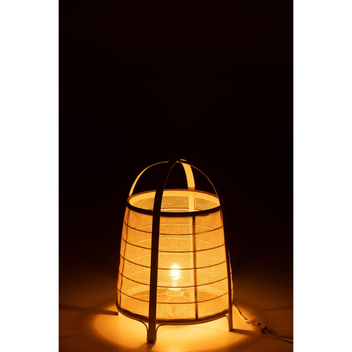 J-Line - Lamp Rya Katoen/Bamboe Wit Large