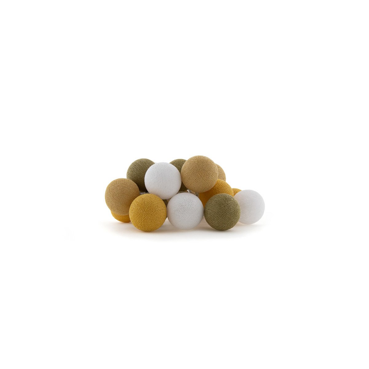 Cotton Ball Lights - Indoor regular Lichtslinger - Olive - 35 cotton balls