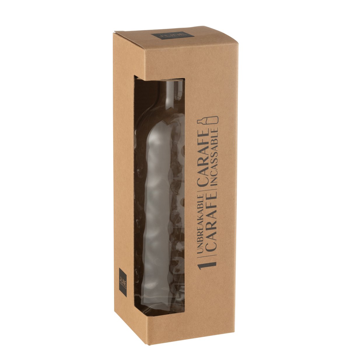 J-Line - Fles Gehamerd In Giftbox - Kusntstof - Transparant