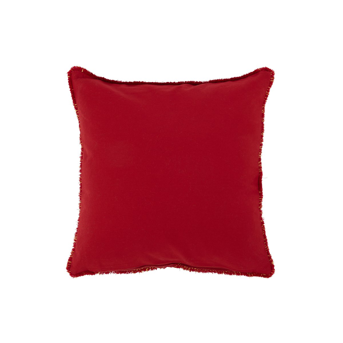 J-Line - Sierkussen 'Boom' (45cm x 45cm, Rood/Goud)