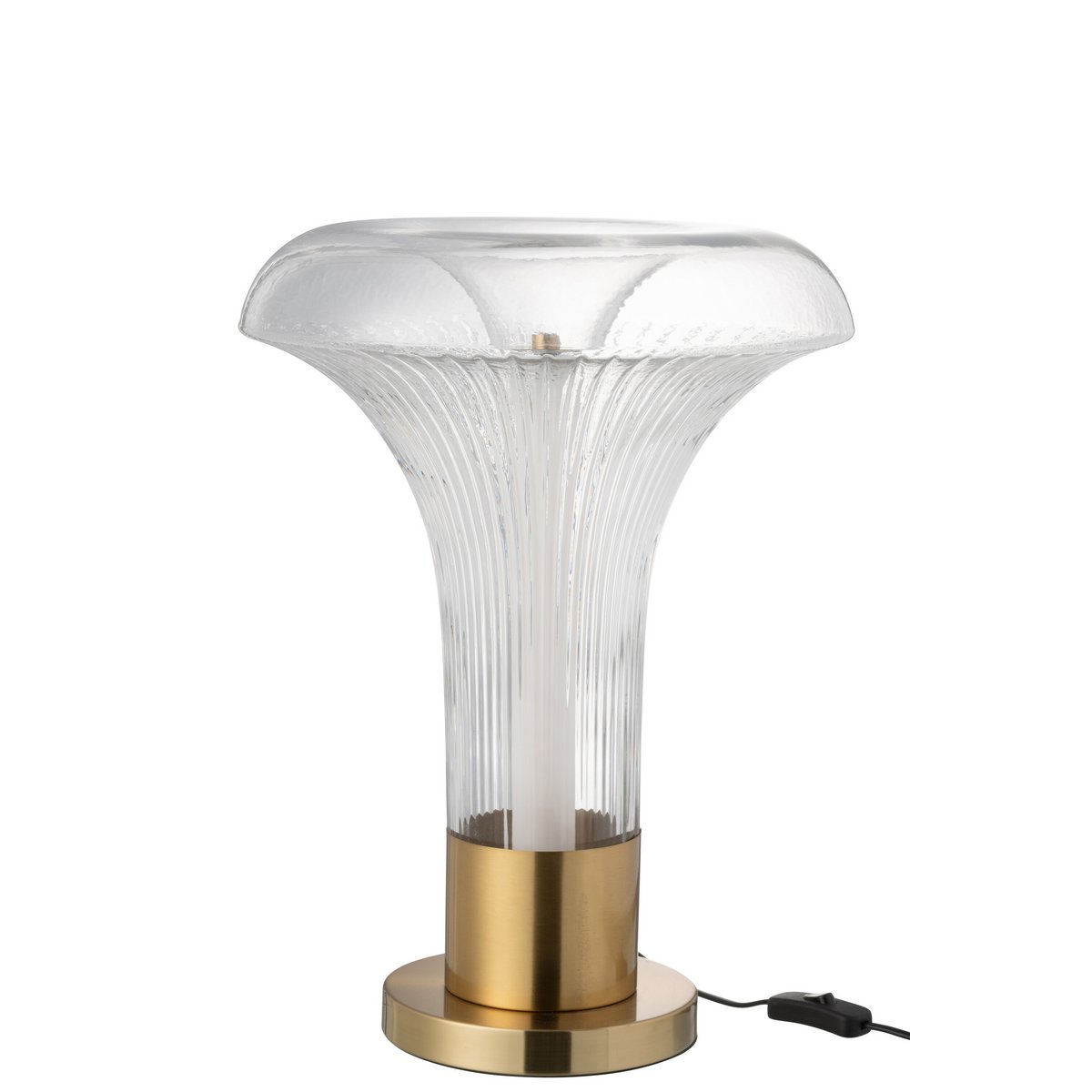 J-Line - Lamp LED Goud Metaal/Glas Transparant