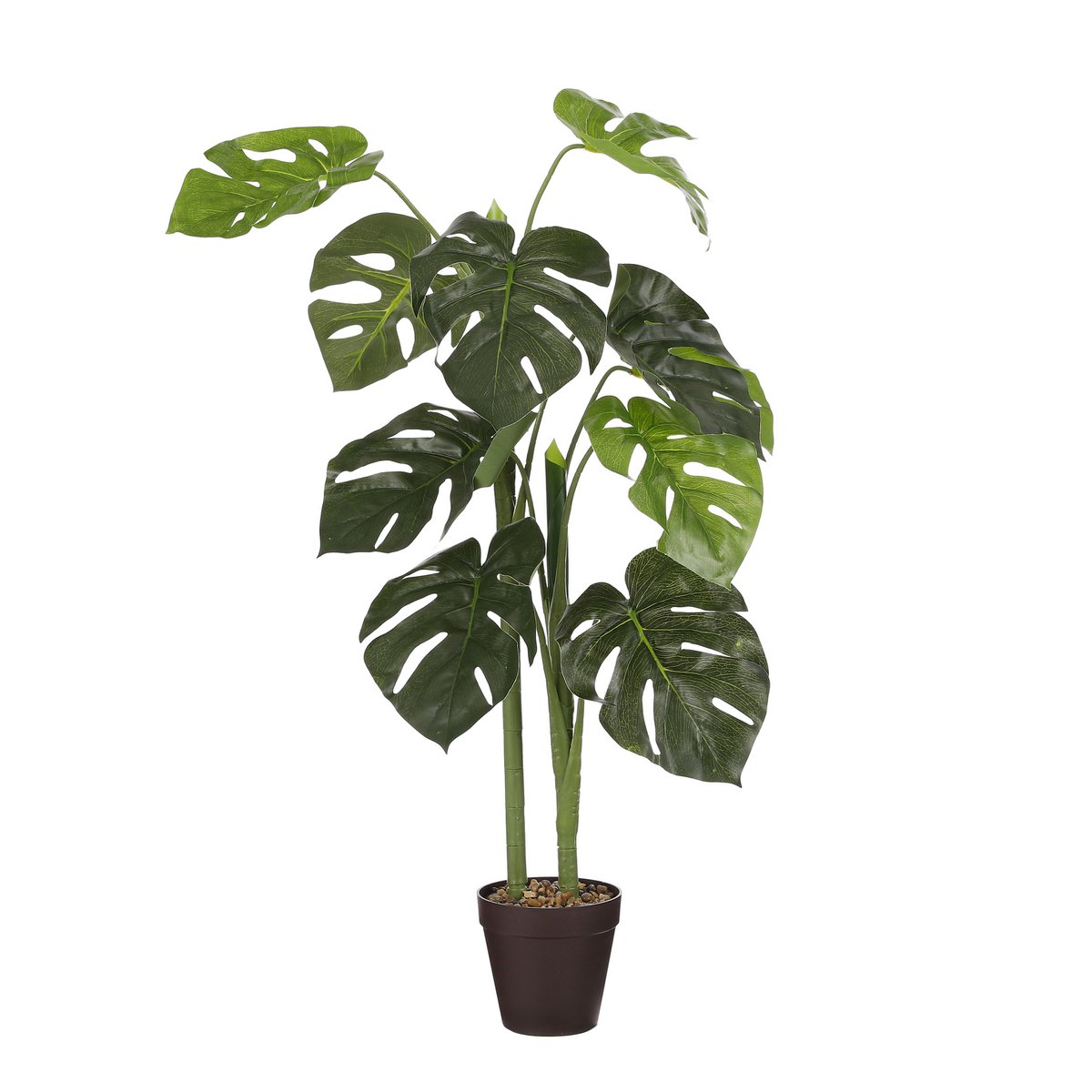 Mica Decorations - Monstera Kunstplant in Bloempot - H100 x Ø50 cm - Groen