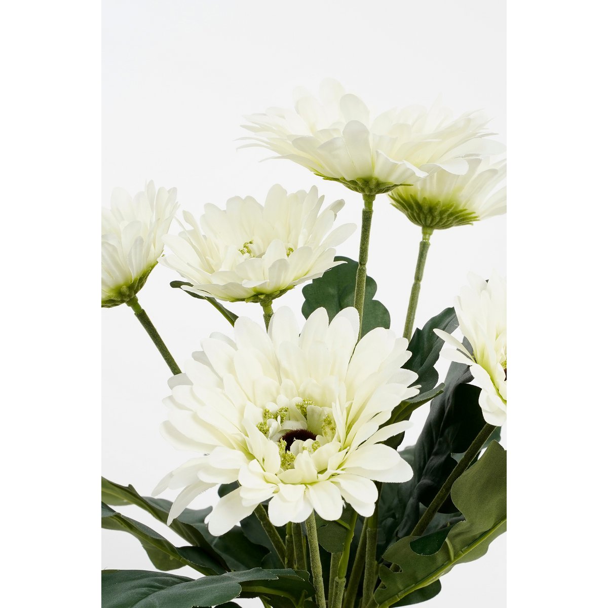 Mica Decorations - Gerbera Kunstplant in Bloempot Stan - H35 x Ø30 cm - Wit