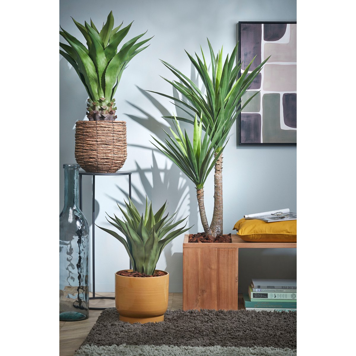 Mica Decorations - Yucca Kunstplant - H120 x Ø60 cm - Groen