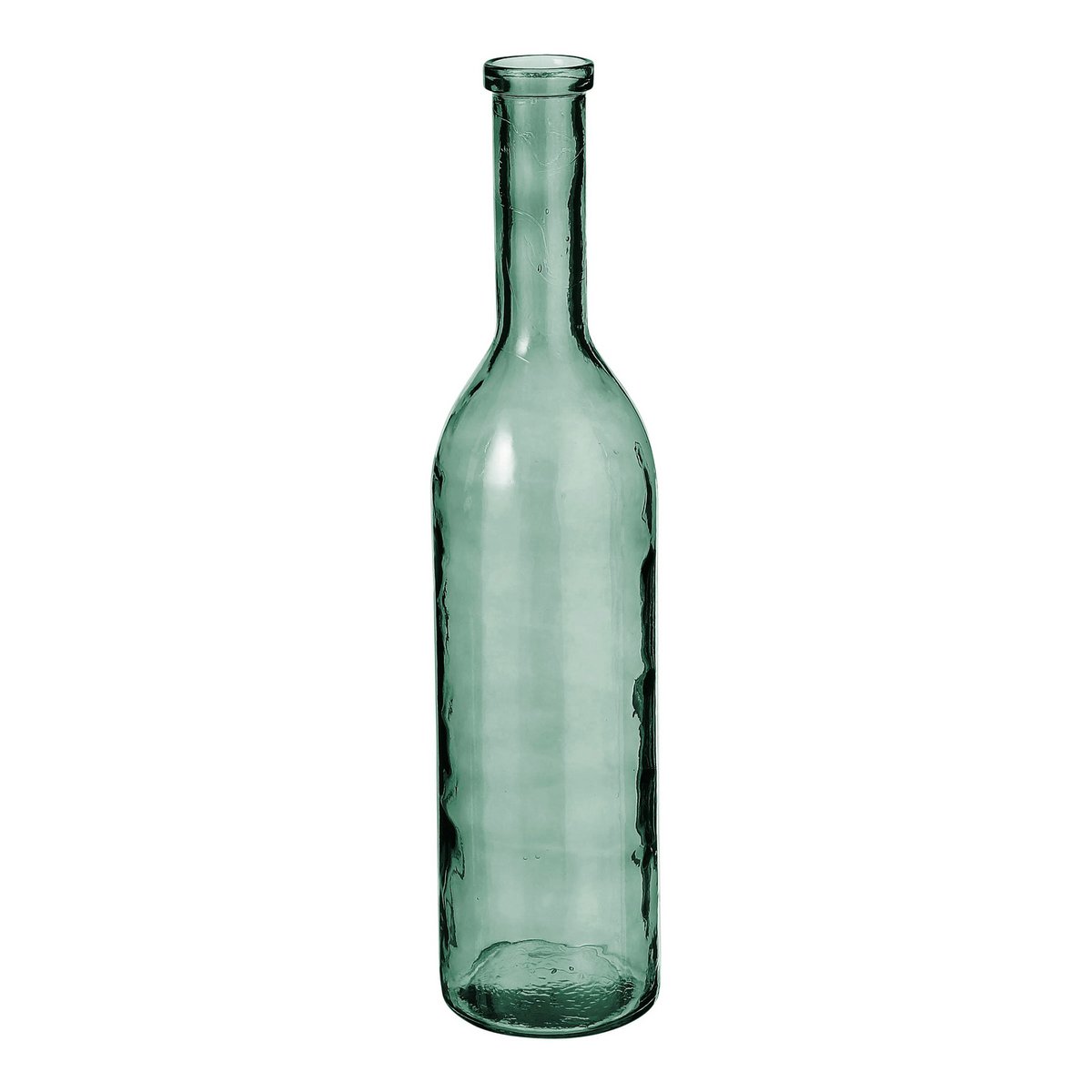 Mica Decorations - Rioja Fles Vaas - H75 x Ø18 cm - Gerecycled Glas - Groen