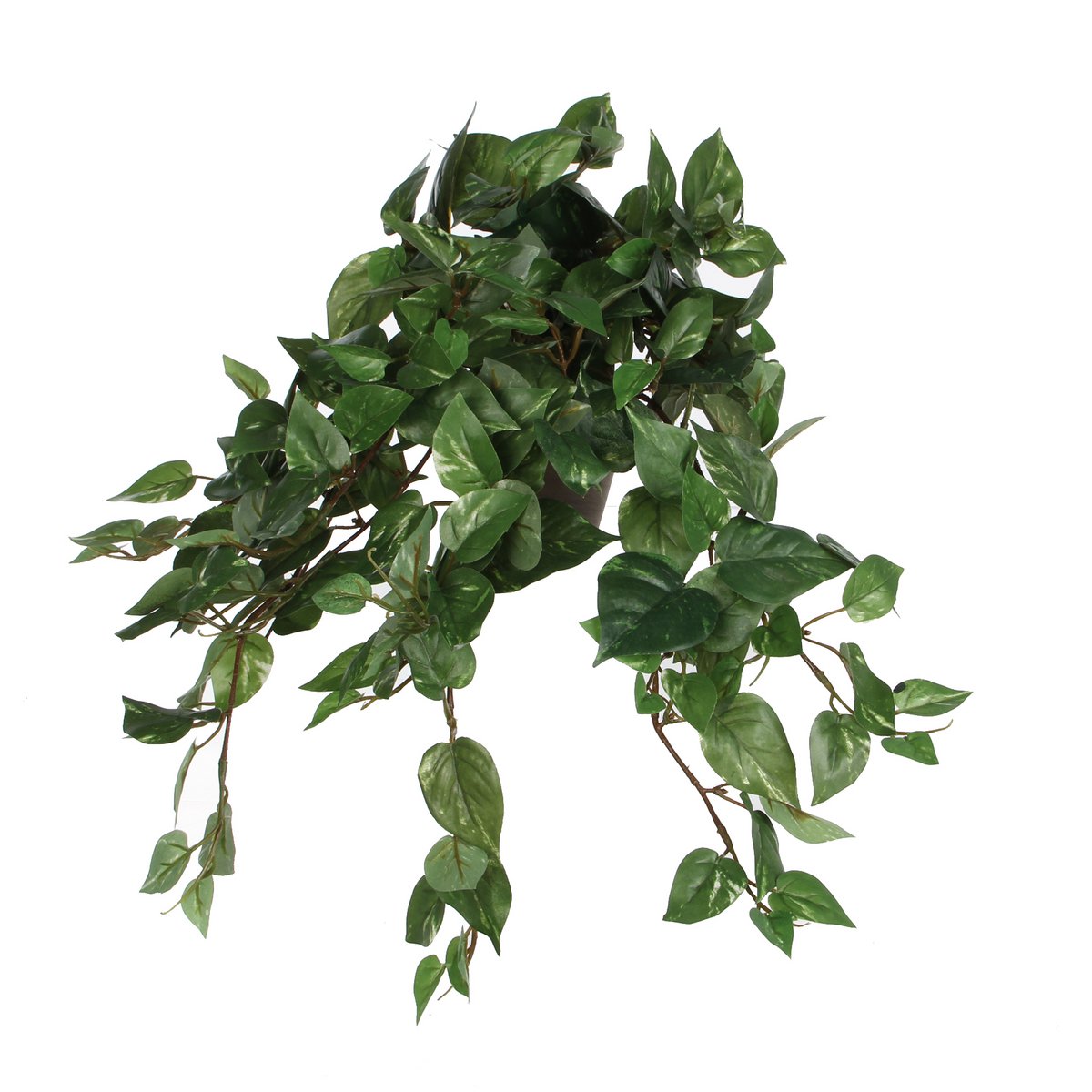 Mica Decorations - Scindapsus Kunst Hangplant in Bloempot Stan - H45 x Ø25 cm - Groen