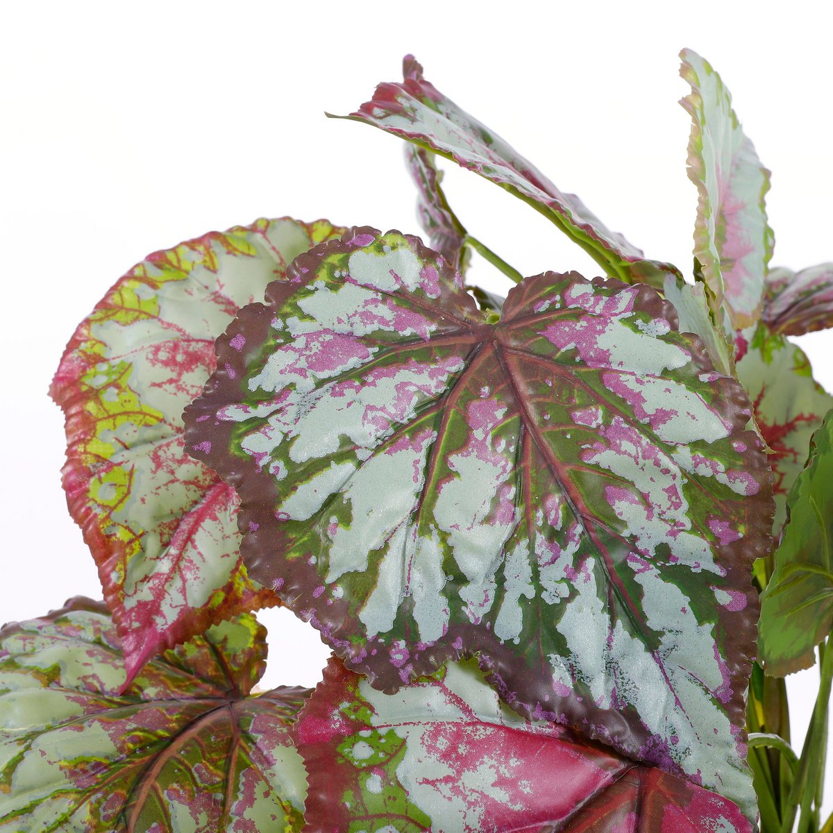 Mica Decorations - Begonia Kunstplant in Bloempot Stan - H40 x Ø38 cm - Rood