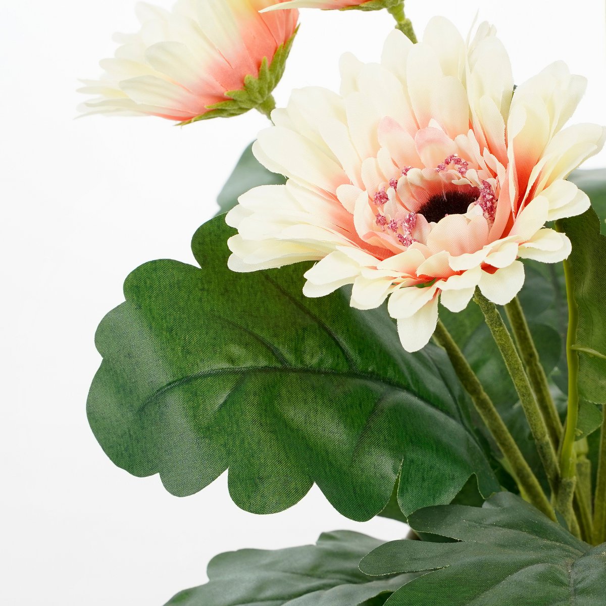 Mica Decorations - Gerbera Kunstplant in Bloempot Stan - H35 x Ø30 cm - Crème