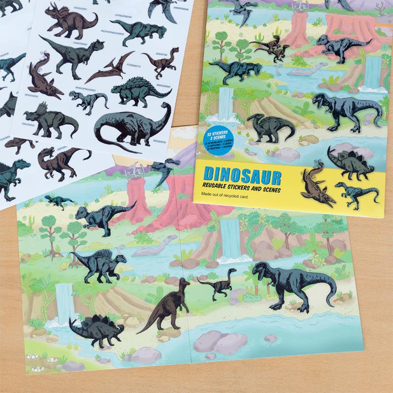 Rex London - Herbruikbare stickers 'Dinosaurus' - 32 stuks