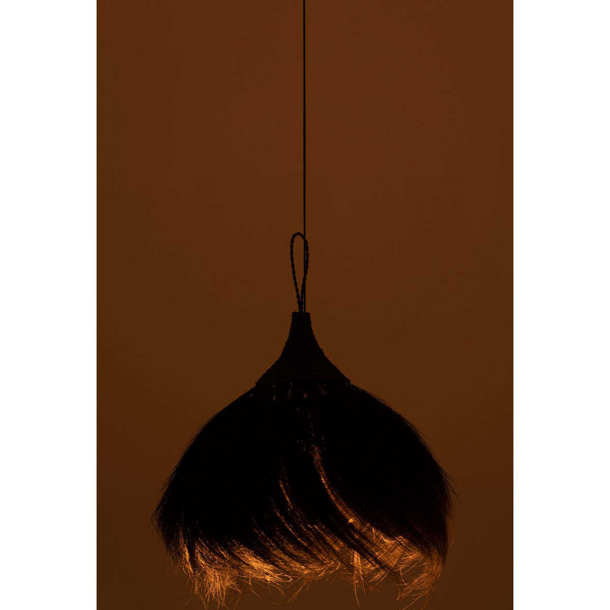 J-Line - Hanglamp Bal - Gras - Zwart