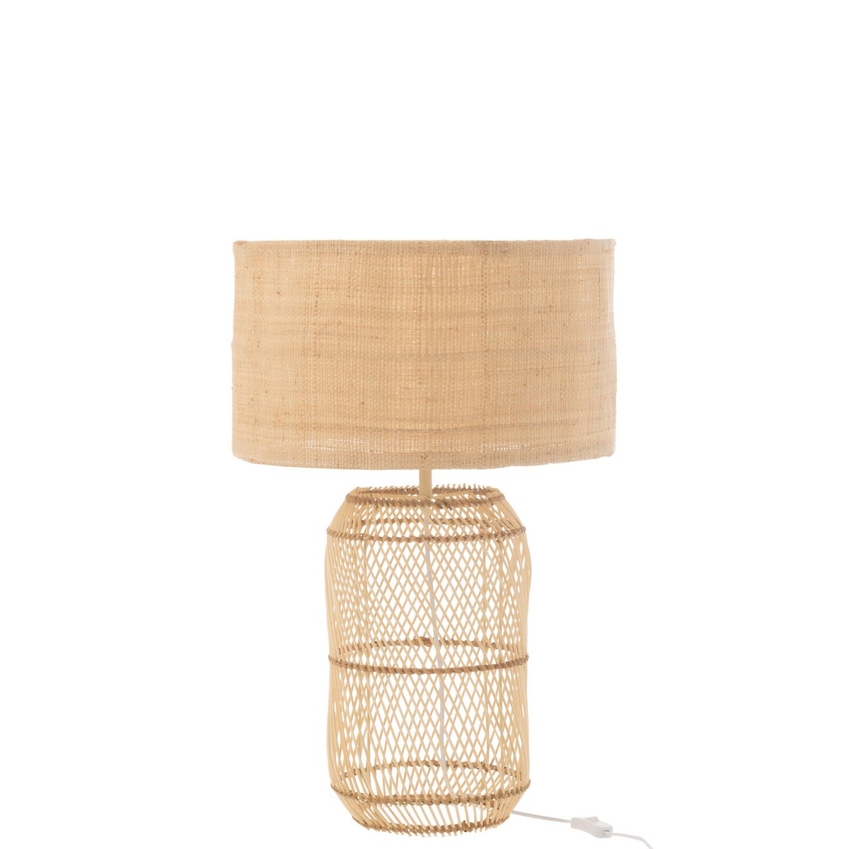 J-Line - Lamp Mush Linnen/Bamboe Naturel