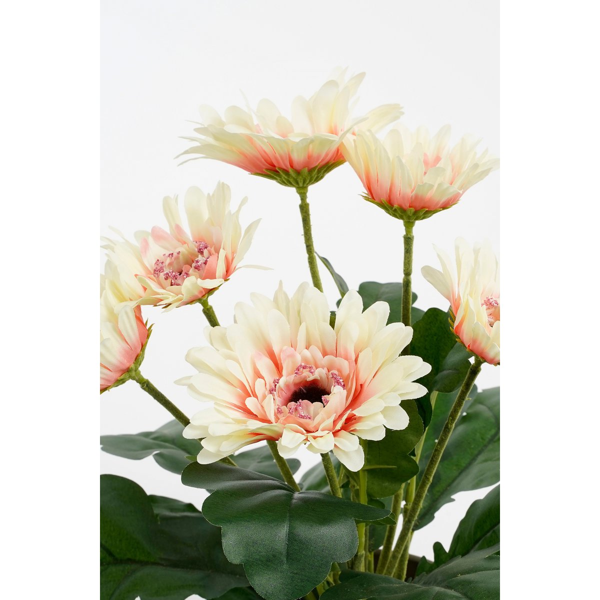 Mica Decorations - Gerbera Kunstplant in Bloempot Stan - H35 x Ø30 cm - Crème