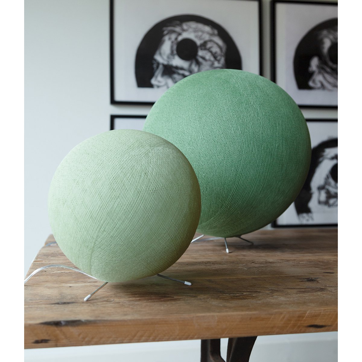 Cotton Ball Lights - Staande Lamp -  Sage Green - 41 cm (XL)