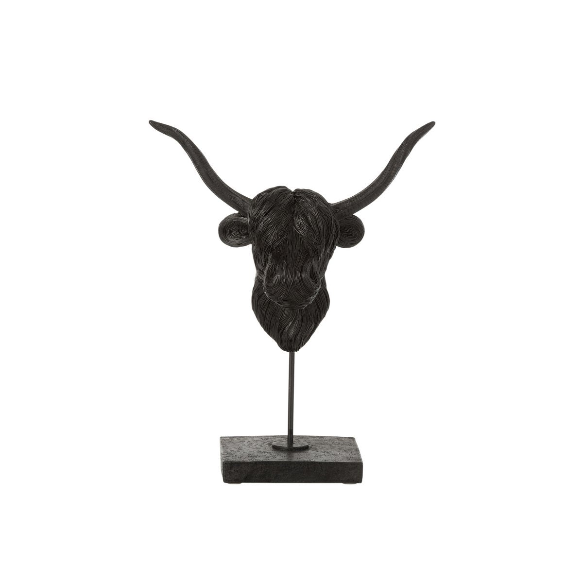 J-Line - Decoratief figuur 'Buffel' (Zwart, Polyresin)