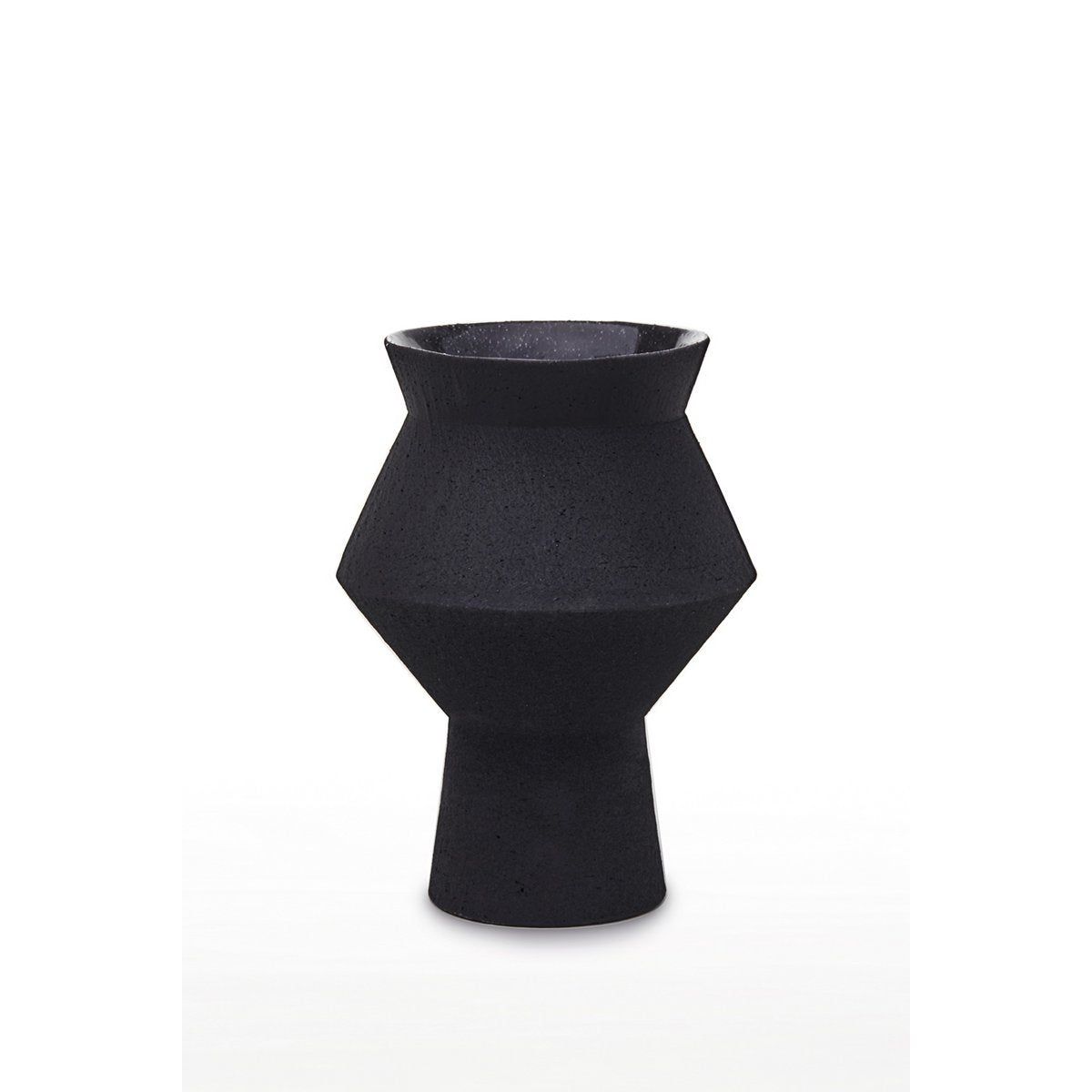 Element Accessories - Grillige hoekige ronde vaas in keramiek: CUZCO 27ZW