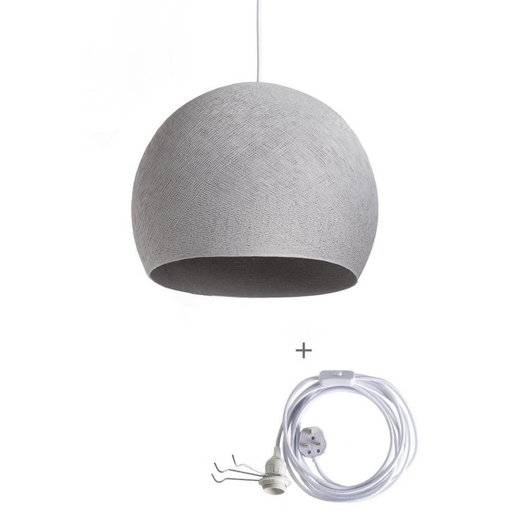 Cotton Ball Lights - Wandering Lamp Driekwart - Stone - 36 cm (L)