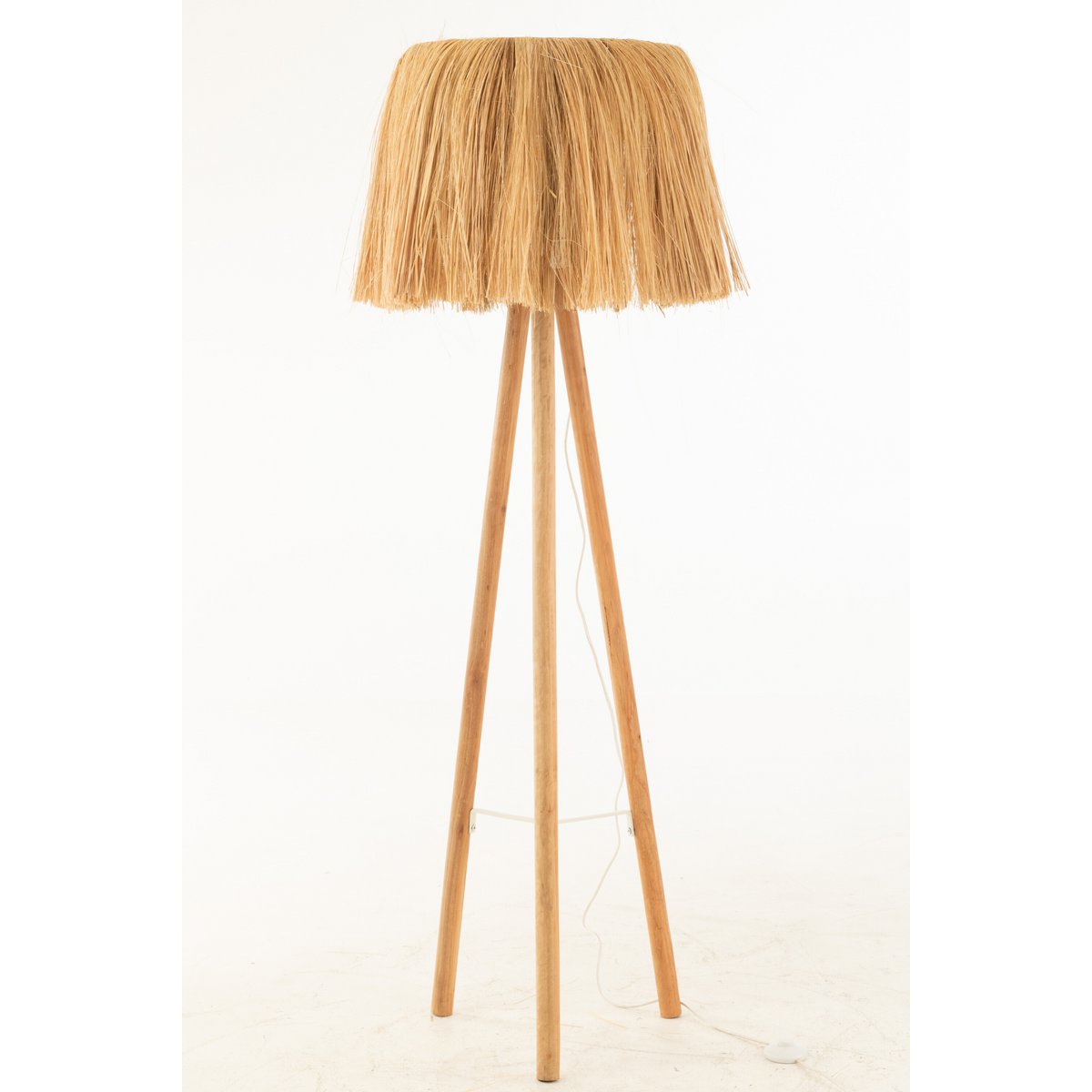 J-Line - Staande lamp 'Bahamas' (Hout, Naturel)