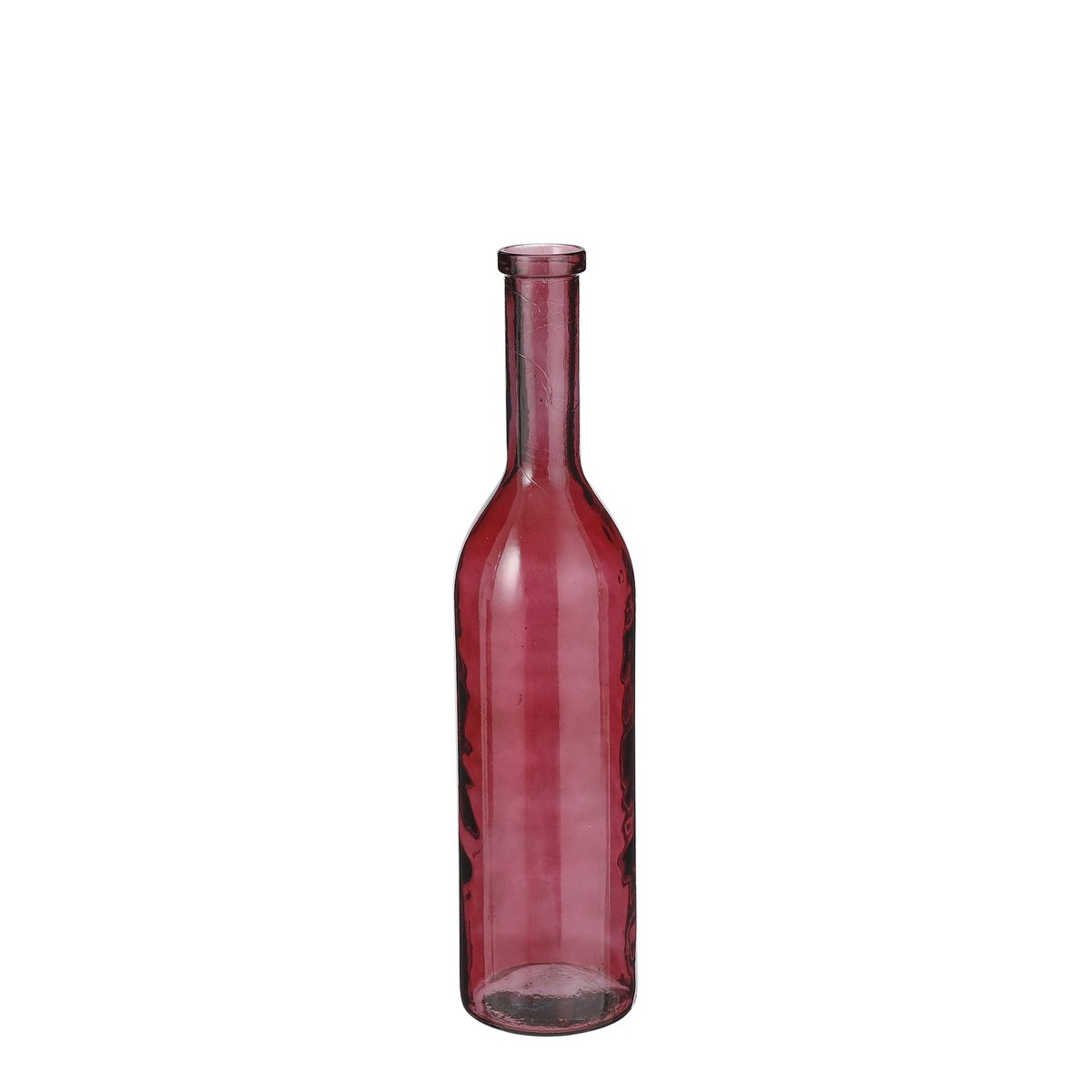 Mica Decorations - Rioja Fles Vaas - H75 x Ø18 cm - Gerecycled Glas - Bordeaux