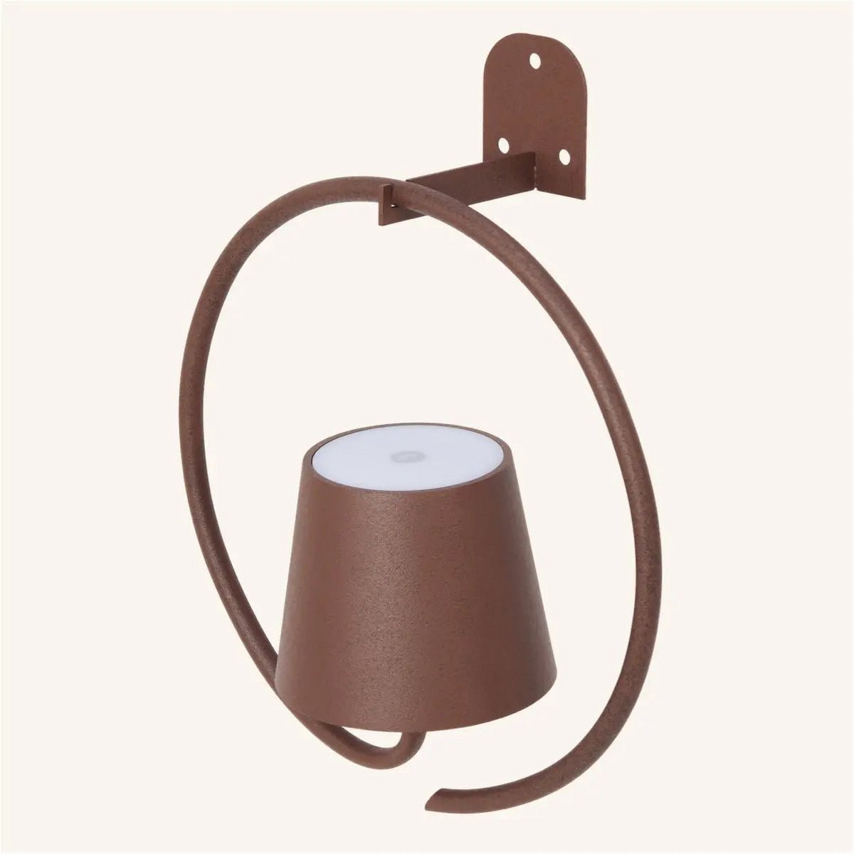 Tavellio-Amsterdam - Cielo donkerbruine oplaadbare metalen wandlamp – draadloos, dimbaar en stijlvol