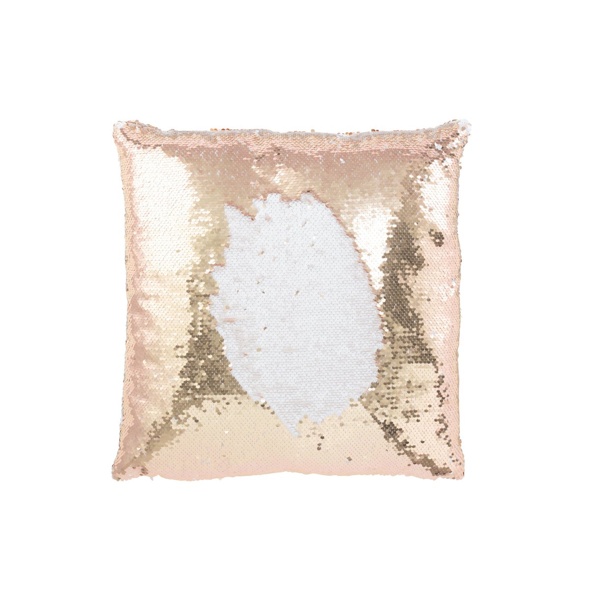 J-Line - Sierkussen Omkeerbaar Sequin Champagne/Wit