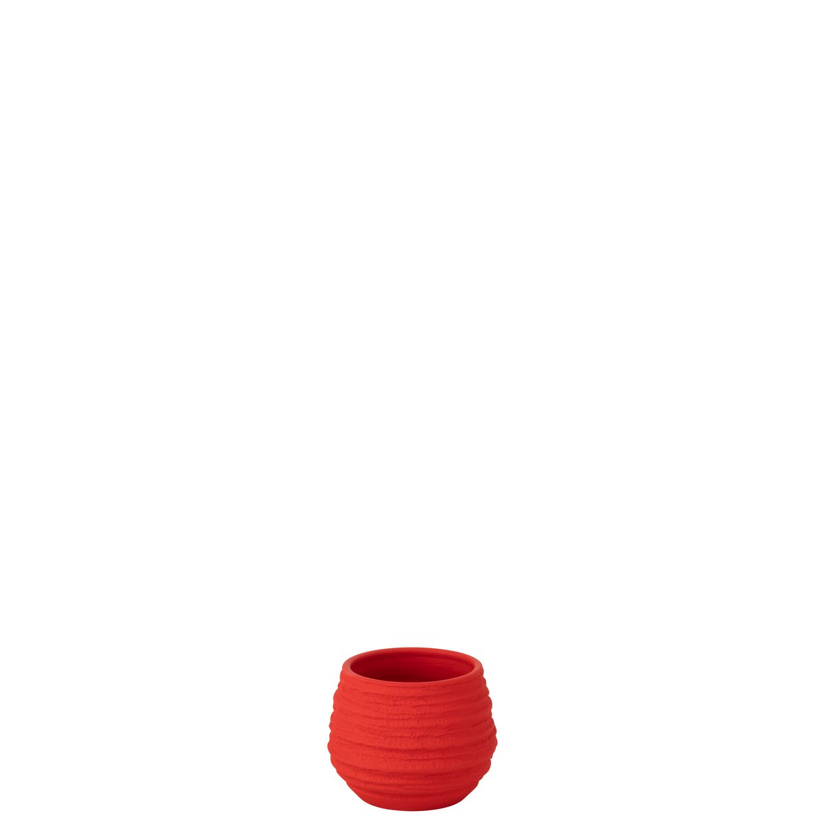 J-Line - Bloempot Fiesta - Keramiek -  Rood - Small