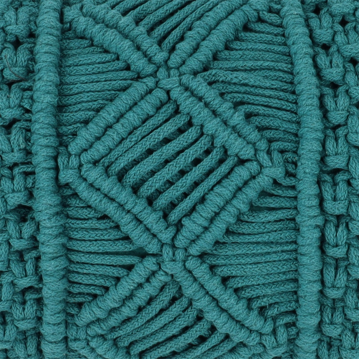 Overseas - Sierkussen 'Knitted Gracio' (30 x 50cm, Petrol)