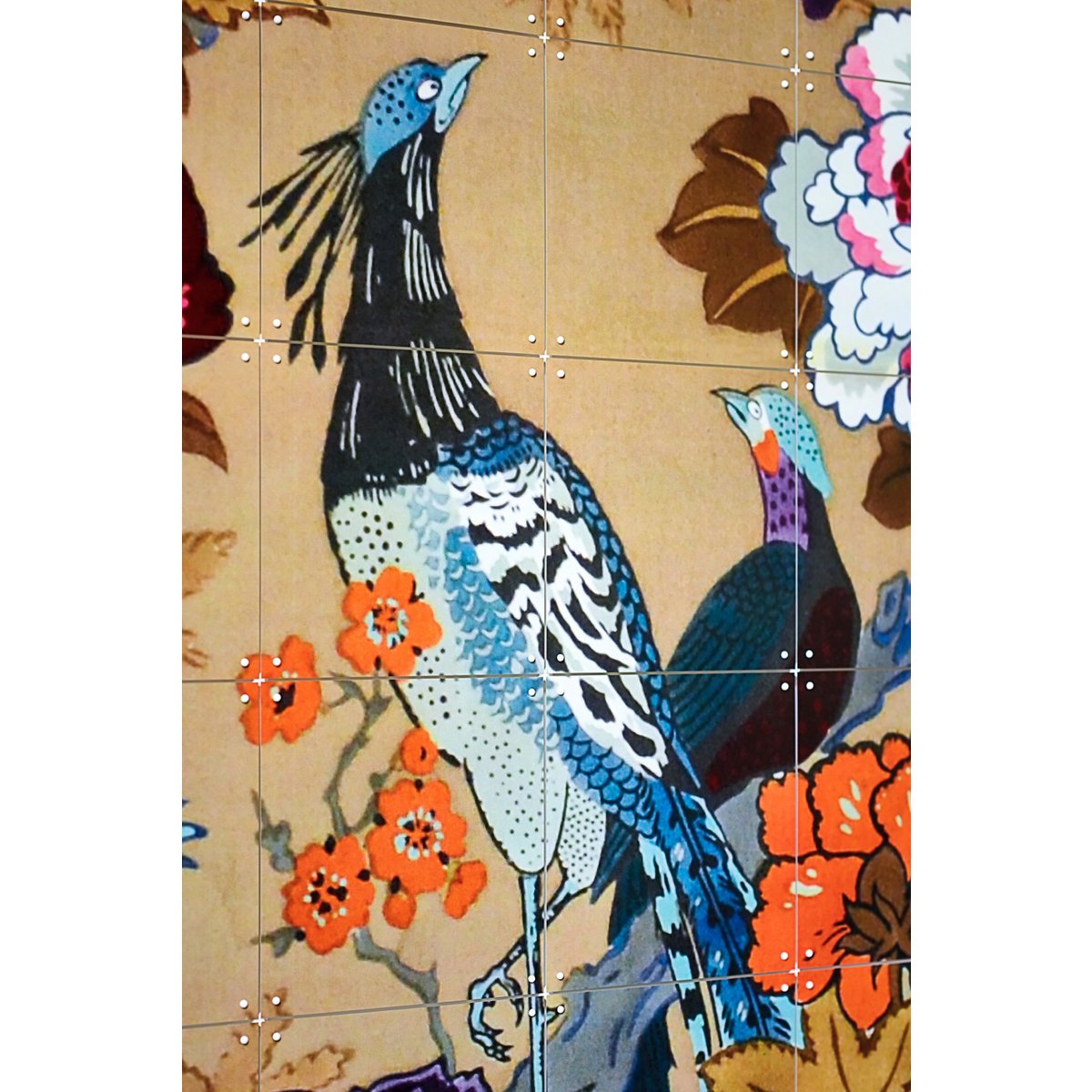 IXXI - Tropische vogels Wanddecoratie - Poster - Wanddecoratie - S - 80 x 100 - blue