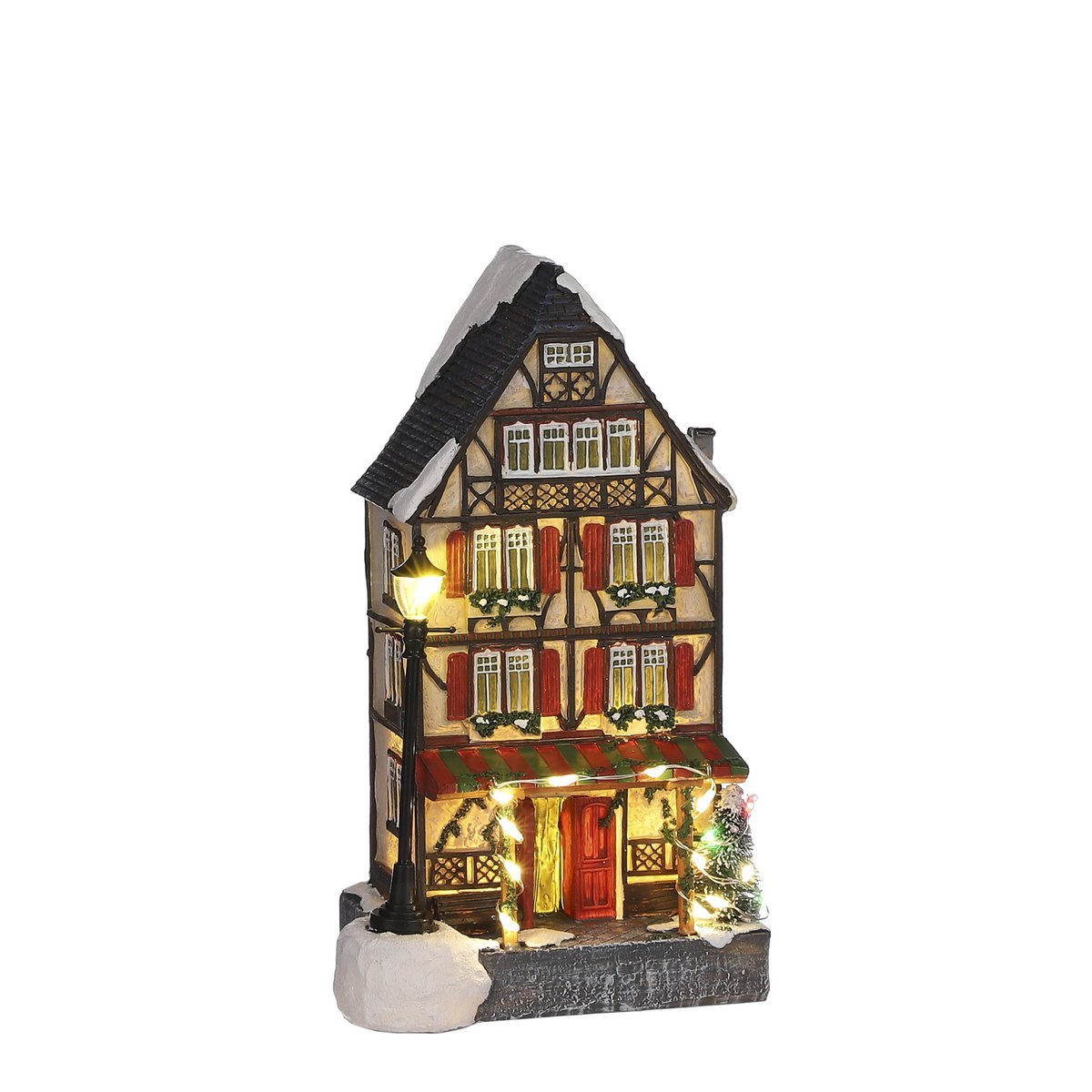 Mica Decorations - LuVille Kerstdorp Miniatuur Duitse Bar - L11 x B9 x H19 cm