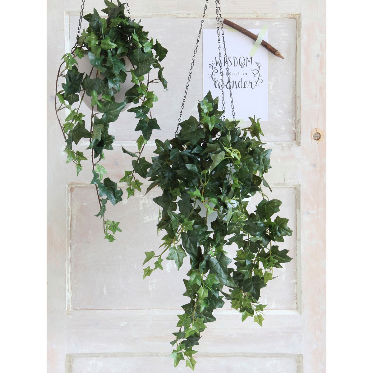 Mica Decorations - Hedera Kunstplant in Bloempot Stan - H45 x Ø25 cm - Groen