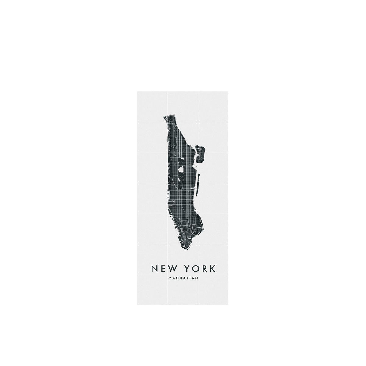 IXXI - New York (Manhattan) stadsplattegrond Wanddecoratie - Poster - Wanddecoratie - L