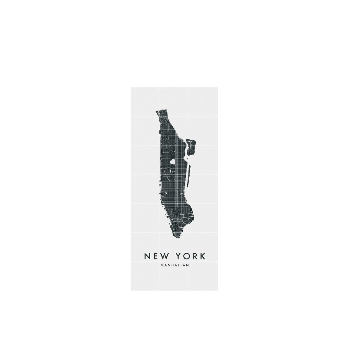 IXXI - New York (Manhattan) stadsplattegrond Wanddecoratie - Poster - Wanddecoratie - S