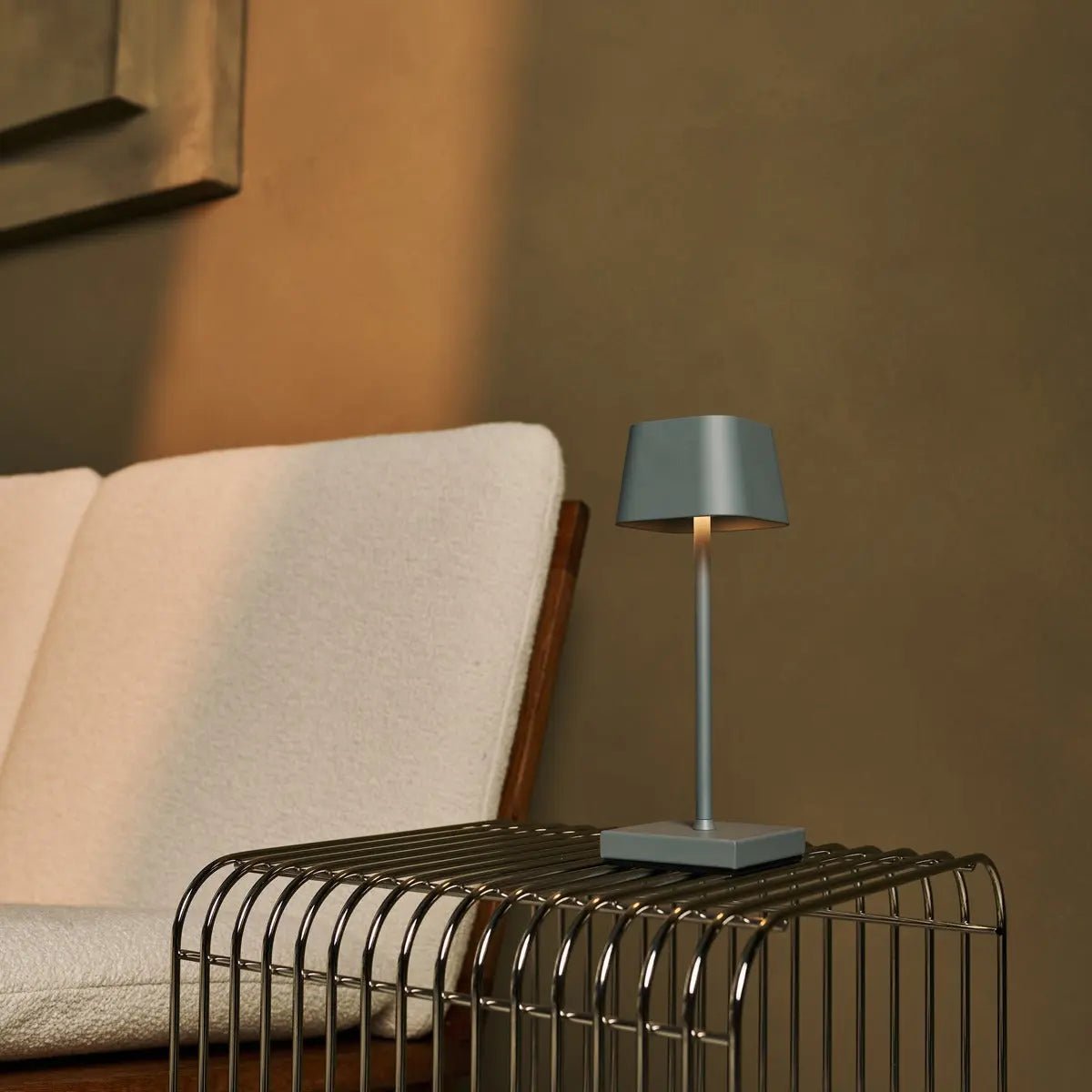 Tavellio-Amsterdam - Sarphati Mini Mouse Grijs Draadloze tafellamp | Oplaadbaar en dimbaar