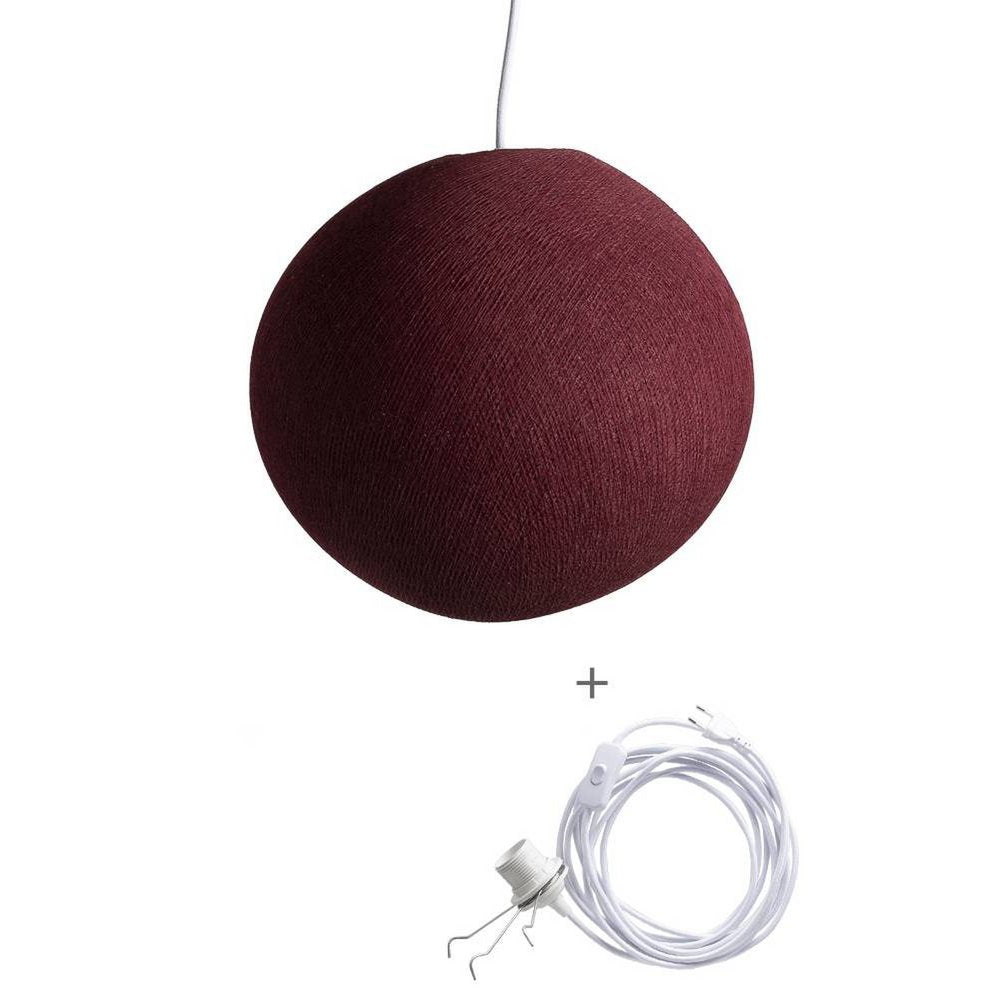 Cotton Ball Lights - Wandering Lamp - Dark Red - 36 cm (L)