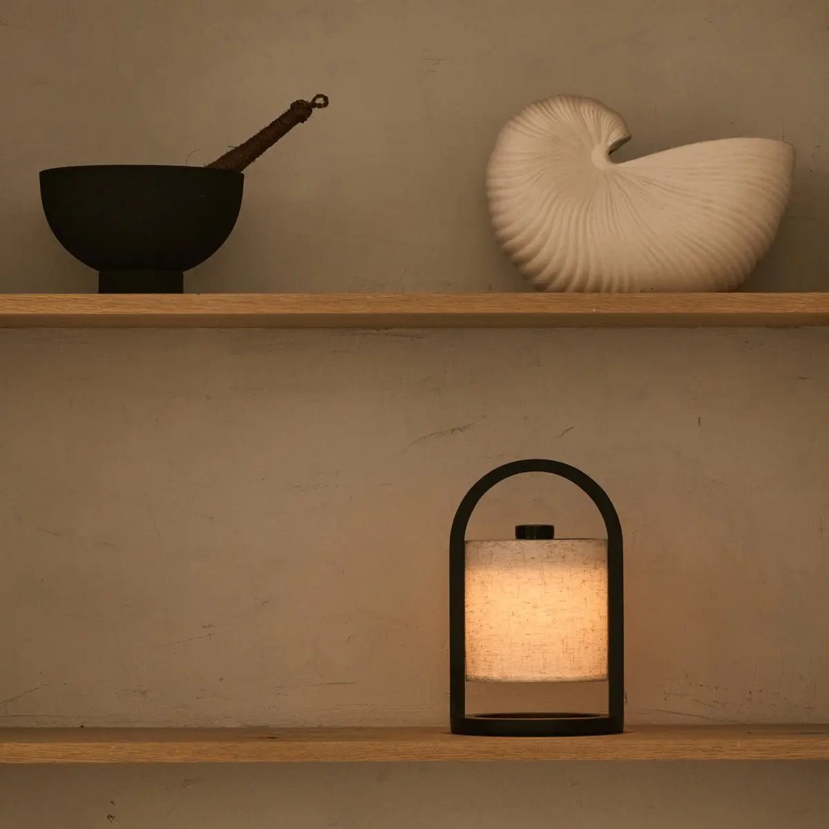Tavellio-Amsterdam - River Donkerbruine Draadloze Houten Lamp – Oplaadbaar & Dimbaar