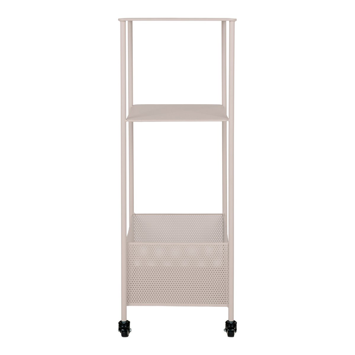 House Nordic - Torres Metal Cart - Metalen kar, staal, zand, 3 planken, 35x35x100 cm