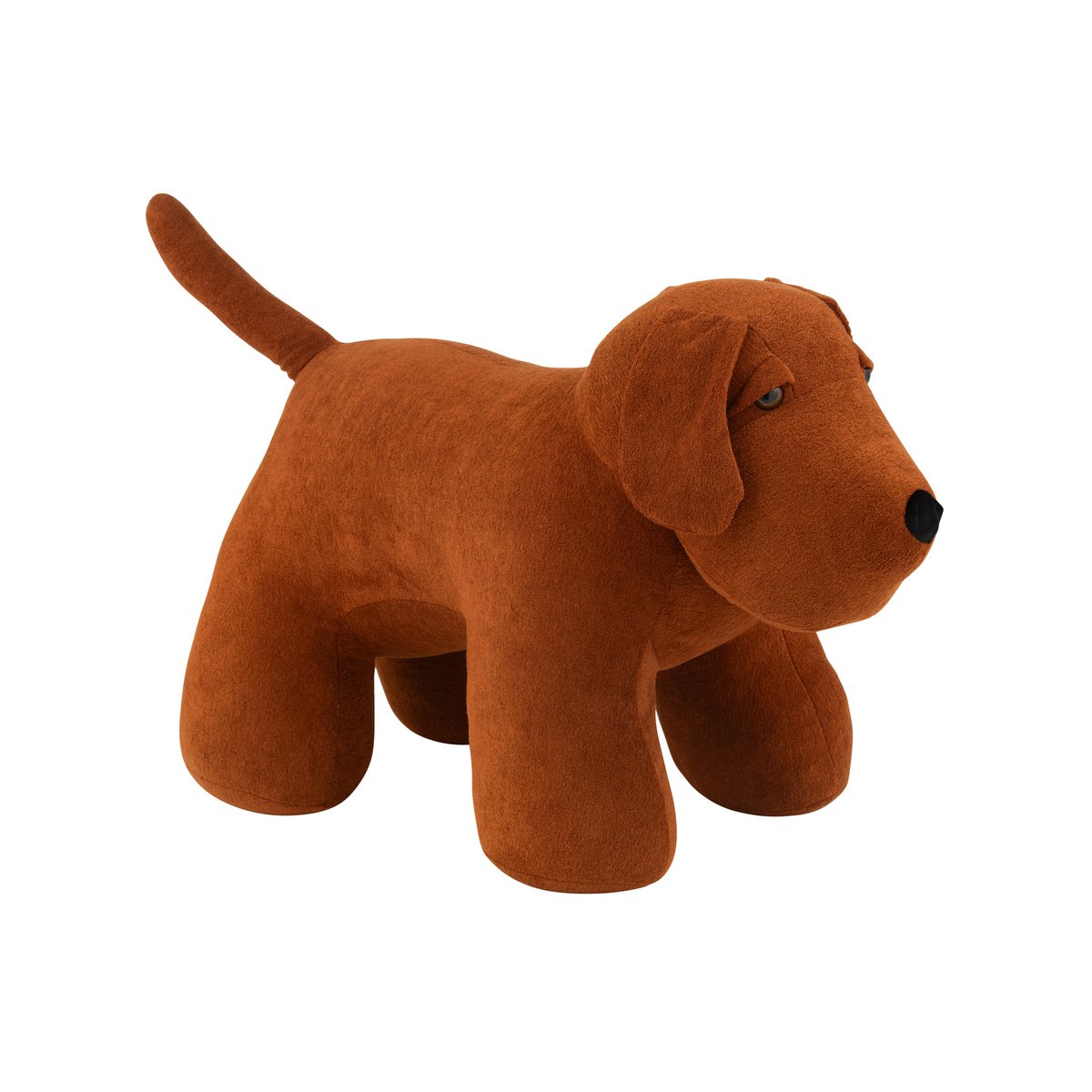 J-Line - Deurstopper van bouclé 'Hond' (Cognac)