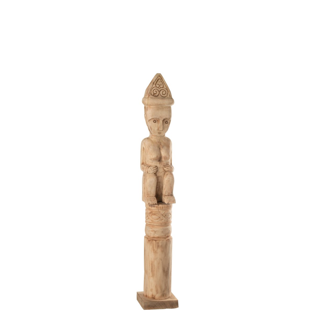 J-Line - Afrikaans Figuur Staand - Hout - Naturel - Medium