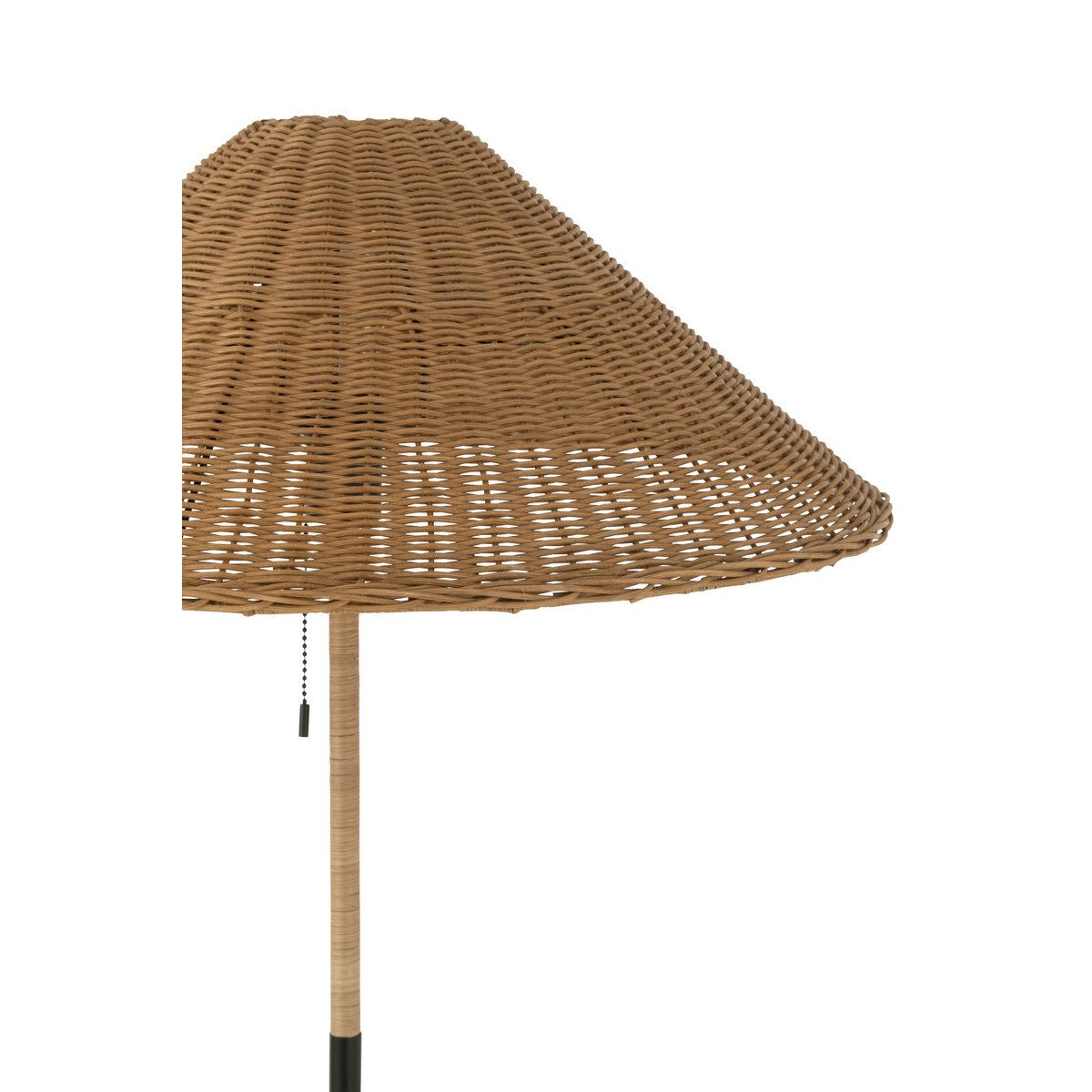 J-Line - Staande lamp 'Jax' (Zwart, Naturel)