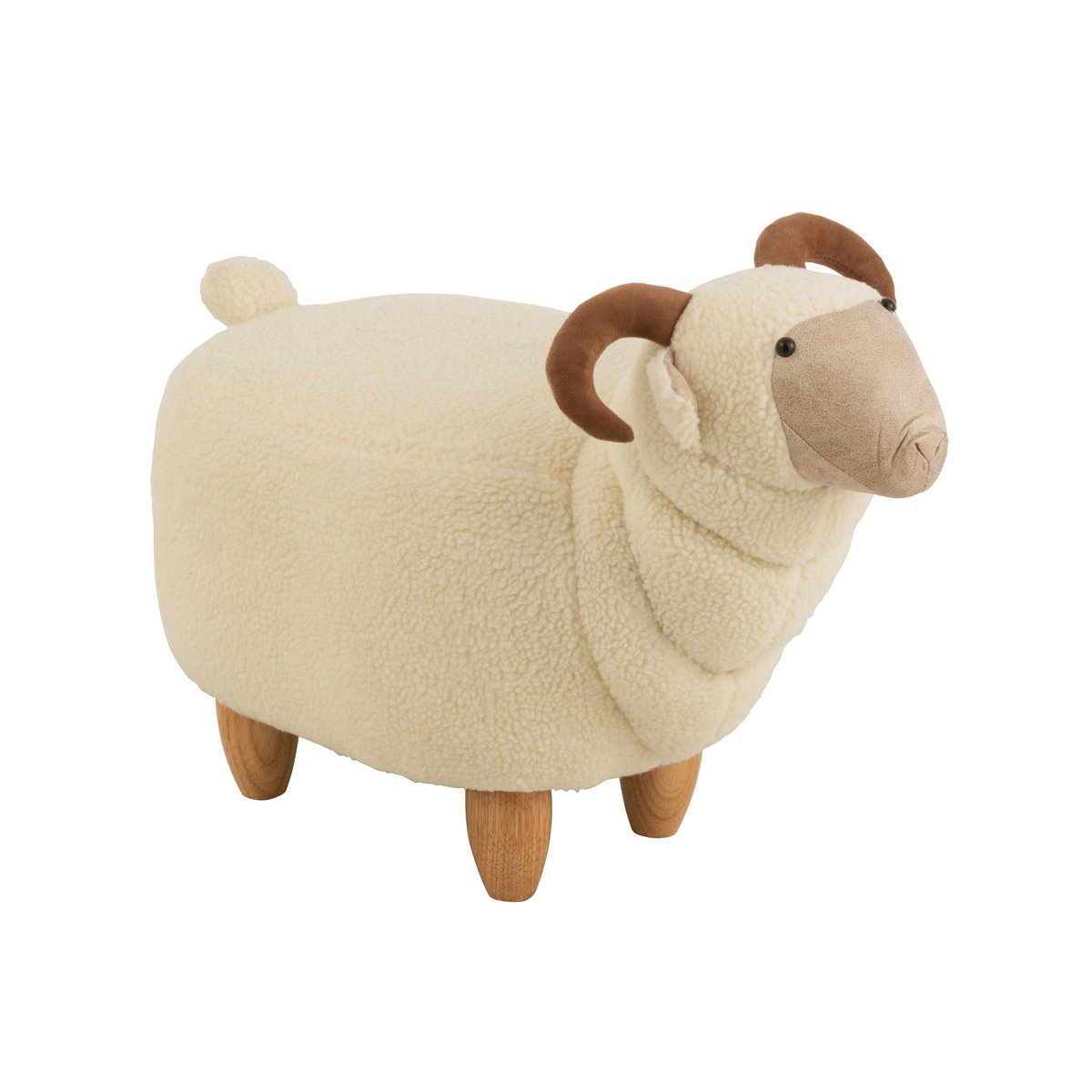 J-Line - Kinderstoel 'Ram' (Wit, Hout)