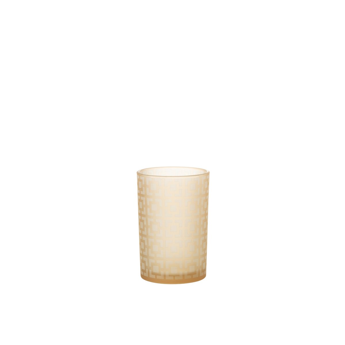 J-Line - Windlicht Vierkanten - Glas - Beige - Large