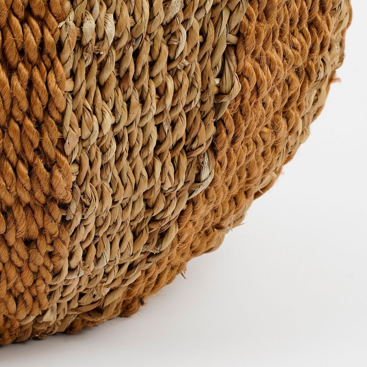 Mica Decorations - Tacoma Opbergmand met Deksel - H47 x Ø50 cm - Jute - Geel