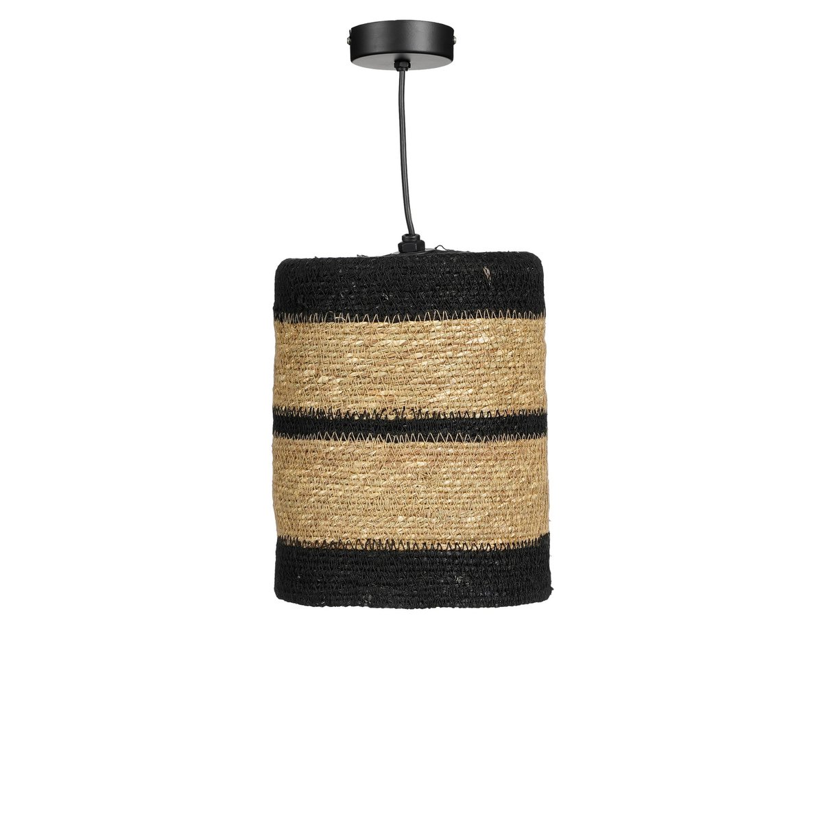 Mica Decorations - Jinx Hanglamp - H20 x Ø15 cm - Jute - Zwart